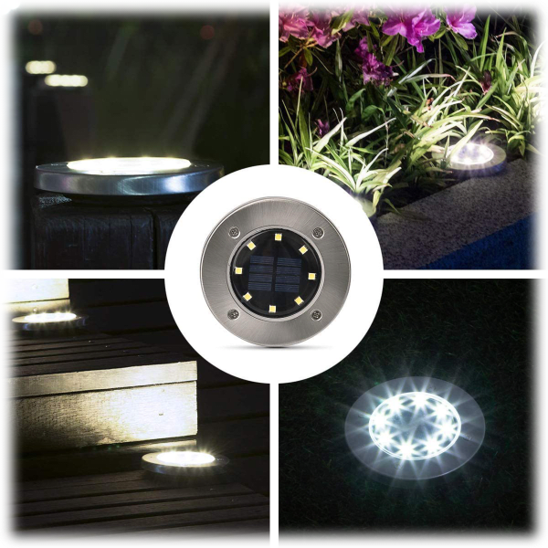 MorningSave: 8-Pack: Hakol LED Solar Outdoor Waterproof Ground Lights ...