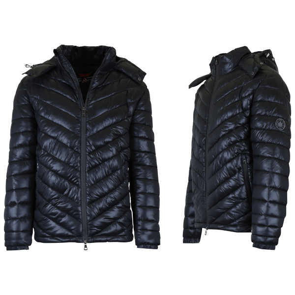 SideDeal: Men's Heavyweight Quilted Hooded Puffer Bubble Jacket