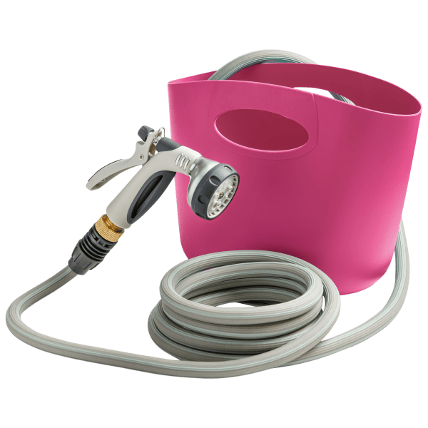 GF Garden 50FT Self-Expandable Hose Kit with 8-Function Nozzle & Pail