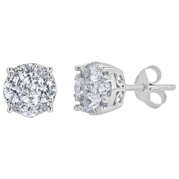 Fifth and Fine 3/4 Carat Natural Diamond Stud Earrings
