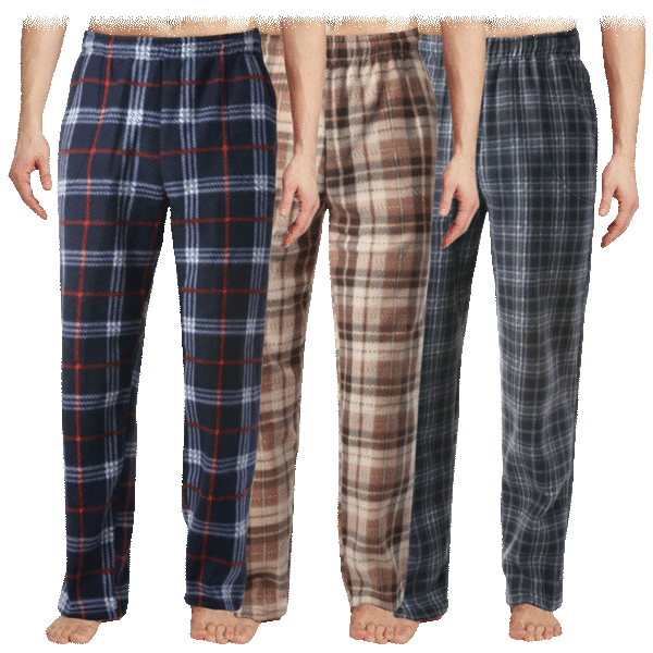 SideDeal: 3-Pack: Men's Assorted Flannel Pajama Pants