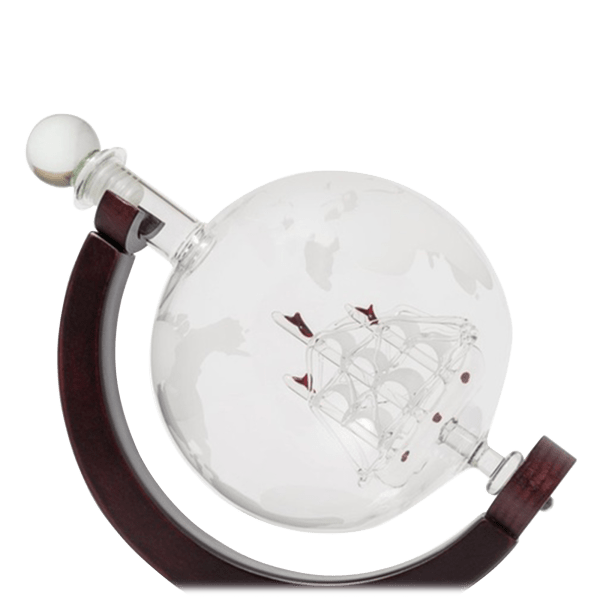 Eravino 30oz World Globe Decanter with Antique Glass Ship and Bar Funnel