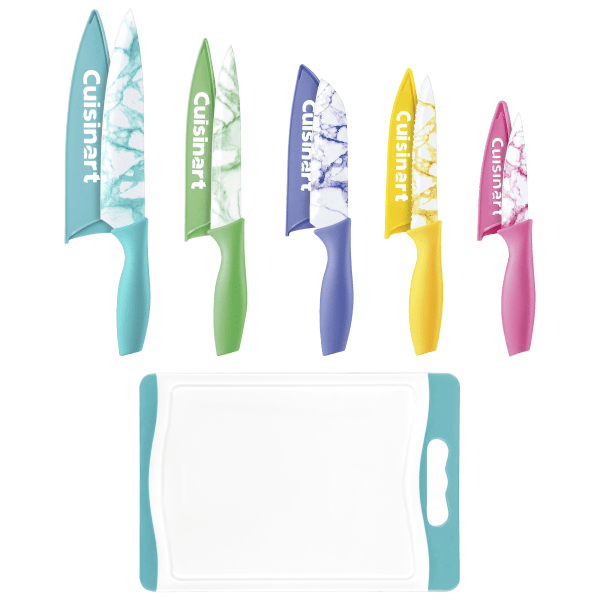 Cuisinart 5-Piece Knife Set with Matching Sheaths & Cutting Board