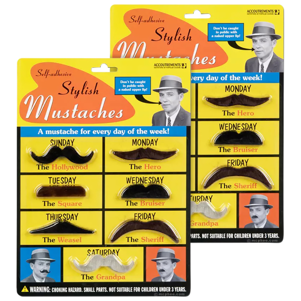 2-Pack Stylish Mustache Kits