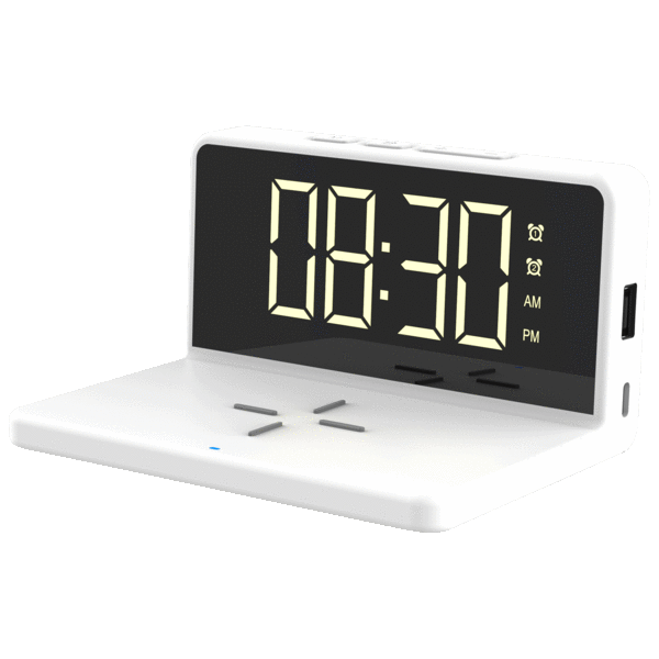 Acesori Digital Alarm Clock with 10W Rapid Wireless Charging