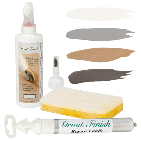 Grout Finish Bundle with Repair Caulk and Grout Sealer