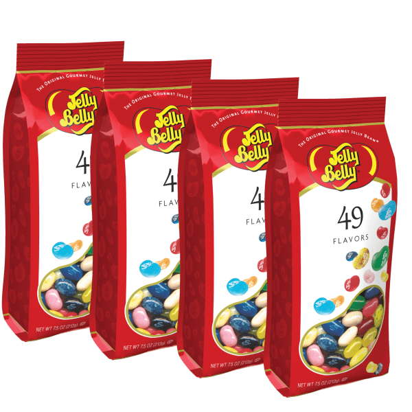 4-Pack: Jelly Belly 49 Assorted Jelly Bean Flavors Gift Bag