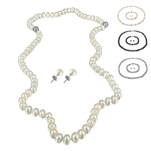 Pacific Pearls Necklace, Bracelet, and Earring Set