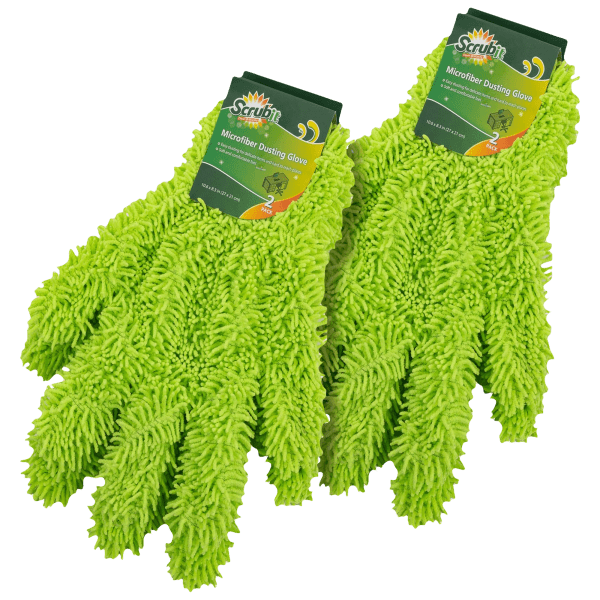 2-Pack: SCRUBIT Microfiber Cleaning 2-Piece Glove Set