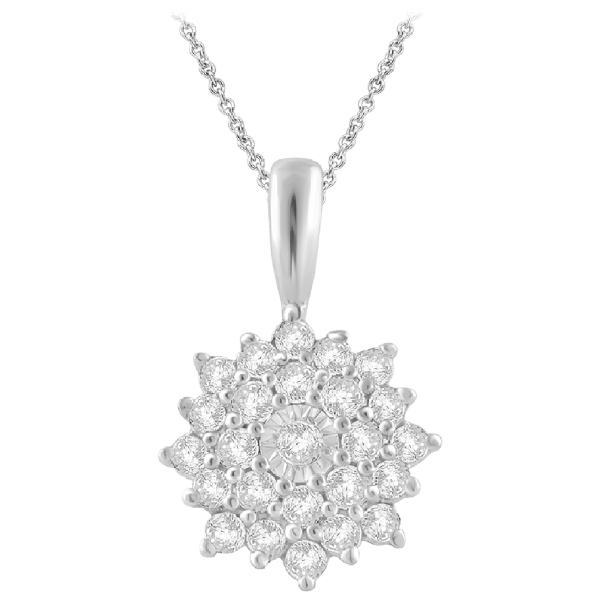 Diamond Muse 1/5 Ct Diamond Floral Pendant