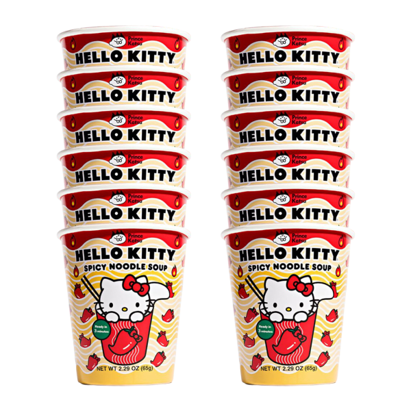 12-Pack: A-Sha Hello Kitty Spicy Noodle Soup