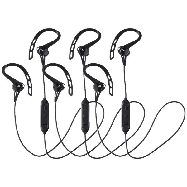 3-Pack: JVC Sweat Resistant Wireless Sport-Clip Headphones