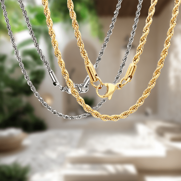 MorningSave: Steeltime 2-Piece Rope Chain 24