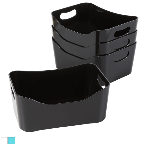 4-Pack: Get Neat Small Plastic Bins