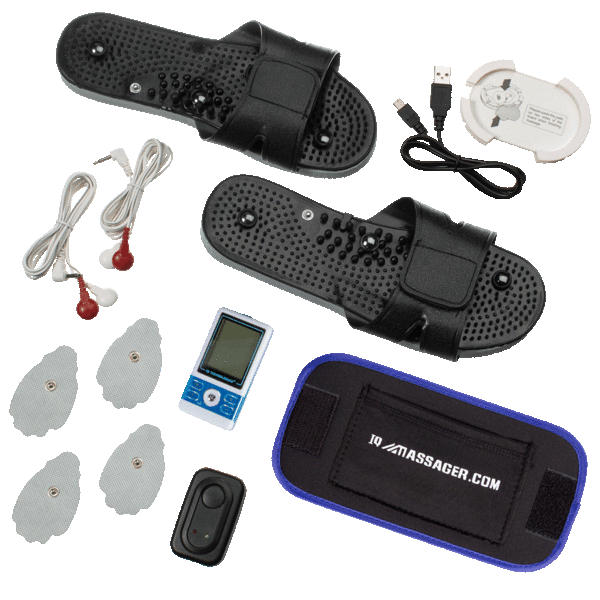 IQ Massager Mini 2 TENS & EMS Unit With Belt and Slippers