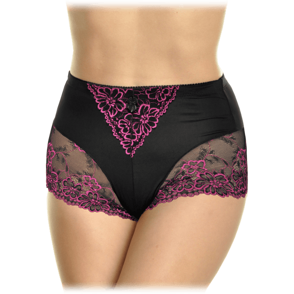 Morningsave 6 Pack Angelina High Waist Light Control Briefs With Floral Lace Accent Detail 