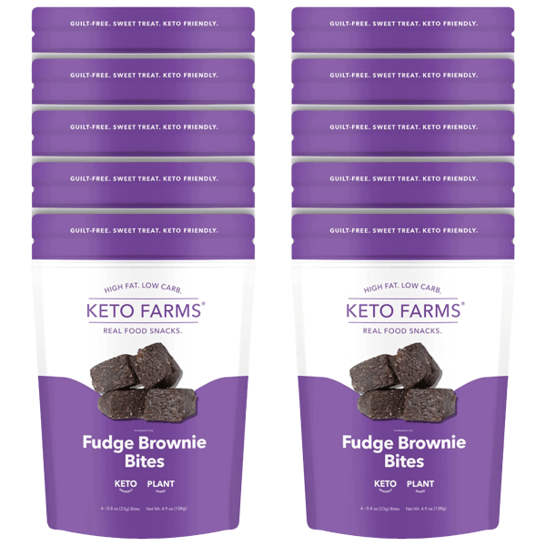 60-Pack: Earthside Farms Individually-Wrapped Keto Brownie Bites (10 bags)