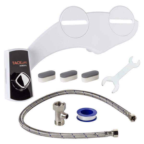 Tacklife Non-Electric Bidet Attachment with Dual Nozzles and Adjustable Pressure