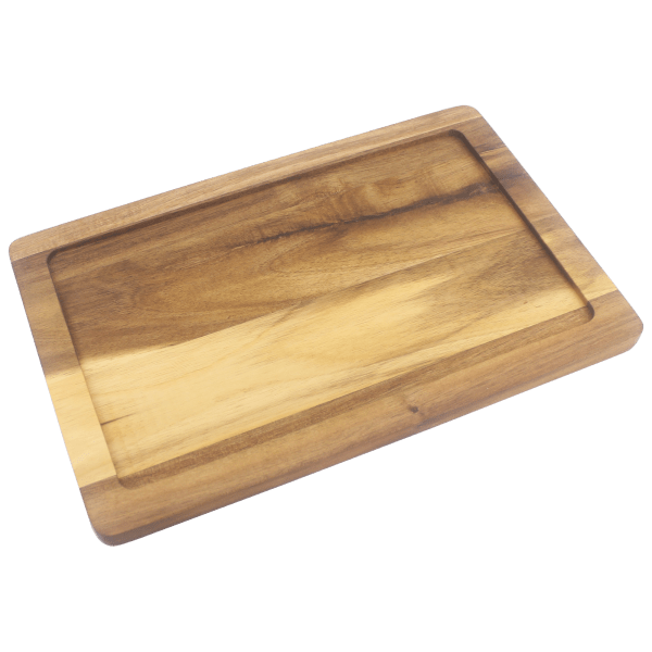 Meh: Bombay Acacia Wood Cutting Board With Liquid Well