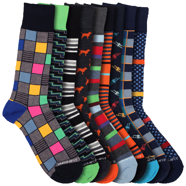 9-Pack: Unsimply Stitched Mens Dress Socks