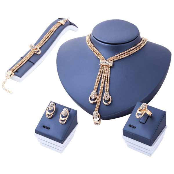 MorningSave: Opaloid Gems® 4 Piece Royal 18K Gold Plated Jewelry Set ...