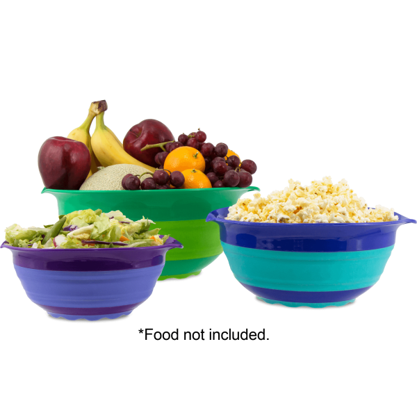 Squish 3-Piece Collapsible Bowl Set