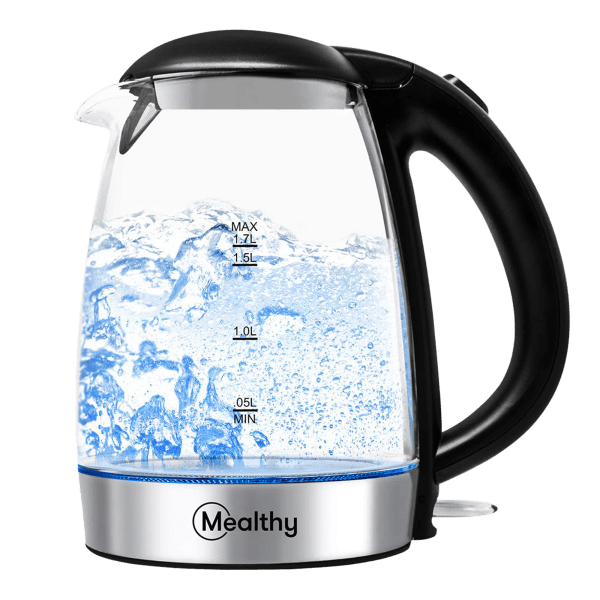 Mealthy 1.7L Electric Glass & Stainless Steel Kettle