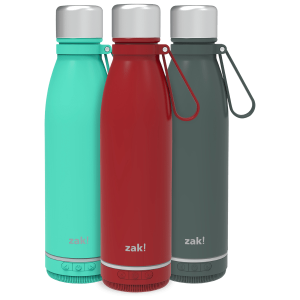 2-Pack: Zak! Play 17.5 oz Freestyle Bottle with Bluetooth Speaker