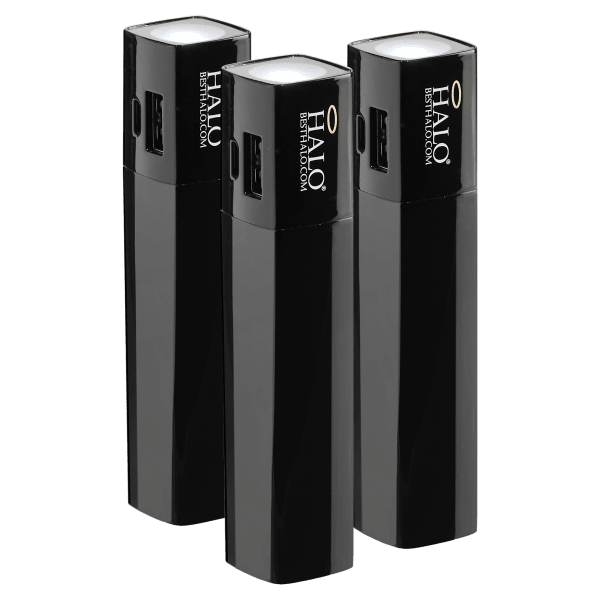 3-Pack: Halo Shine 3,000mAh 2-in-1 Flashlight Power Bank