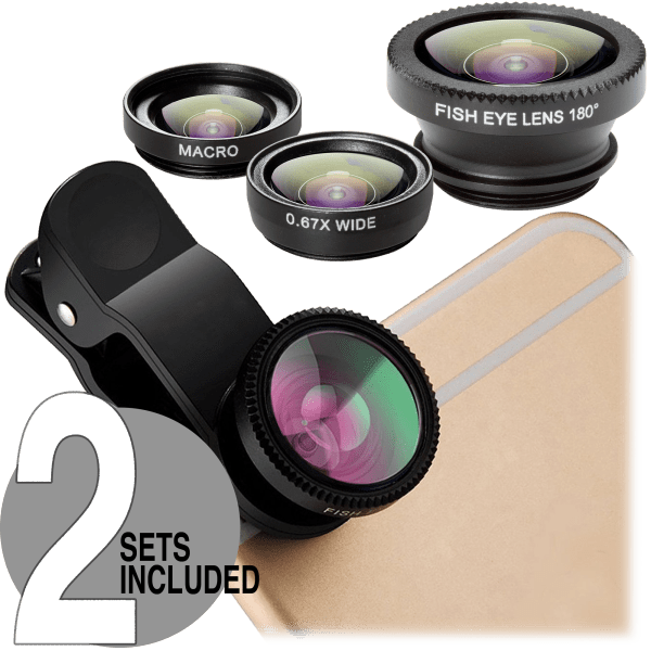 2-Pack: Power-to-Go 3-Piece Universal Lens Kits for Smartphones