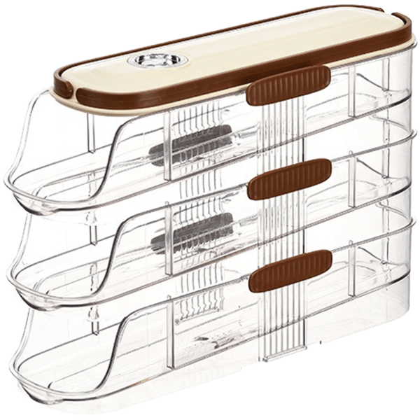 EGG　ページ MorningSave: Krediz 3-Tier Rolling Egg Dispenser for Fridge