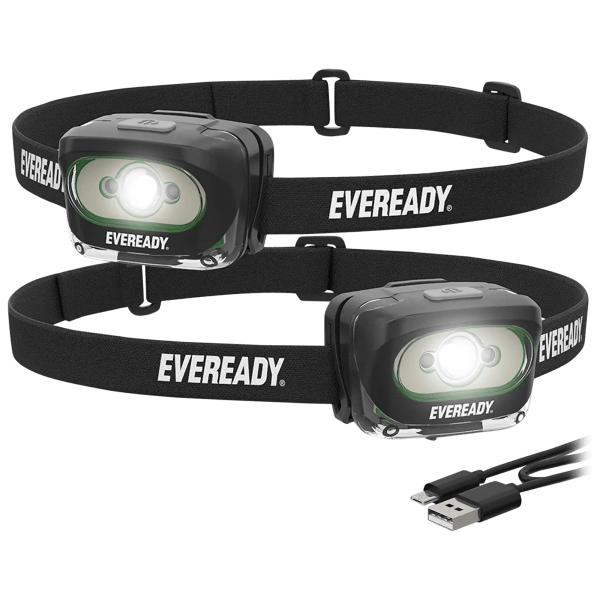 2-Pack: Eveready Rechargeable LED Headlamps