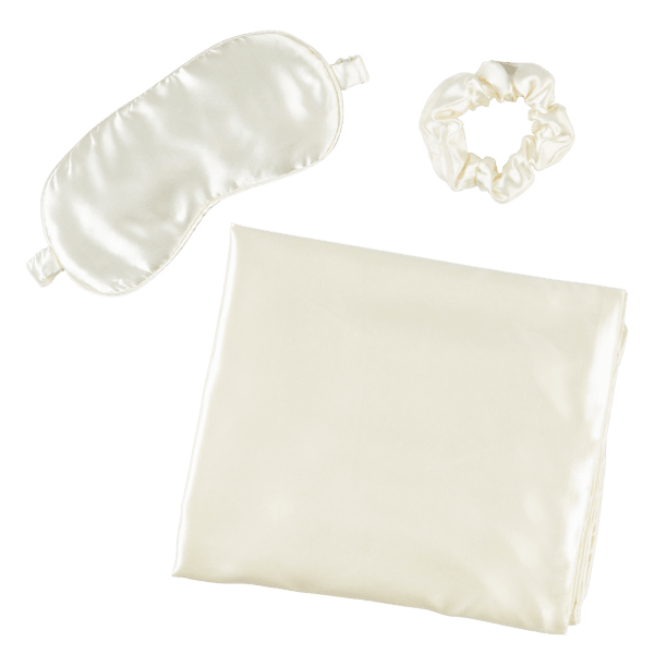 MorningSave Revive 3Piece Satin Sleep Set (Pillowcase, Eye Mask