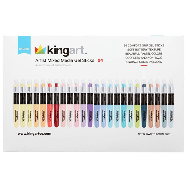 Meh KingArt 62 Piece Tempera Paints + Pastel Gel Sticks + 8"x10