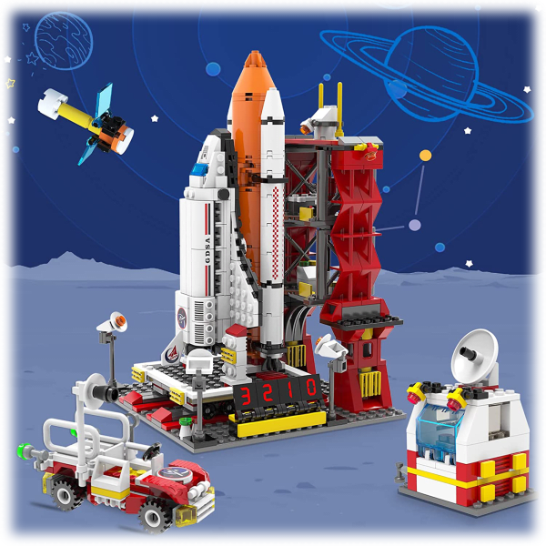 SideDeal: Gudi Livin City Space Rocket and Launch Control Building Kit ...