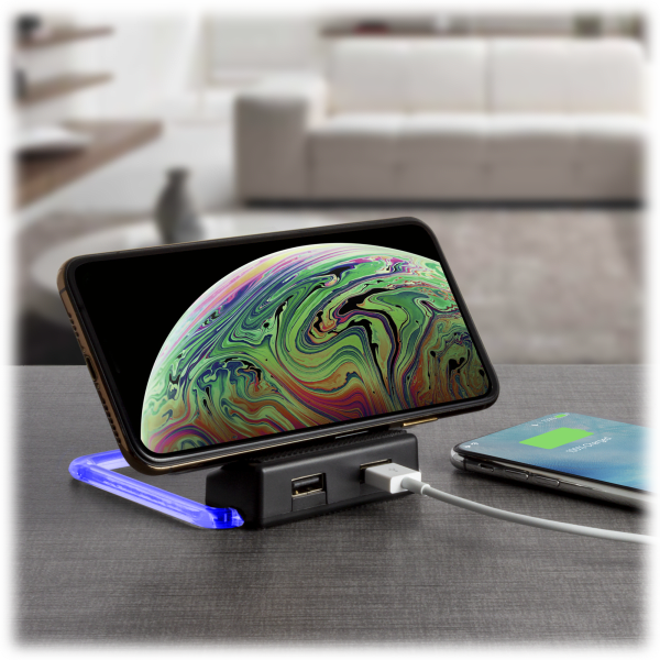 2Pack Xtreme Power Rotating Wireless Charger with 2 USB Ports