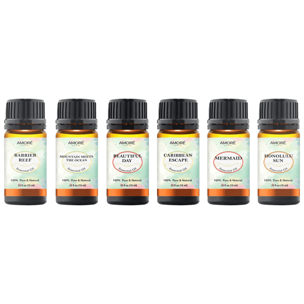 Amore Paris 100% Pure Therapeutic-Grade Aromatherapy Essential Oil Set (6-Piece)