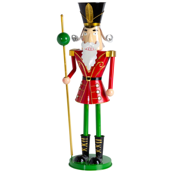 Kringle Express 24" Metal Nutcracker Statue