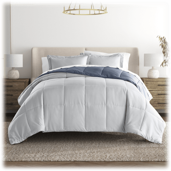 SideDeal: Cloth & Gable Solid Reversible Down-Alternative Comforter Set