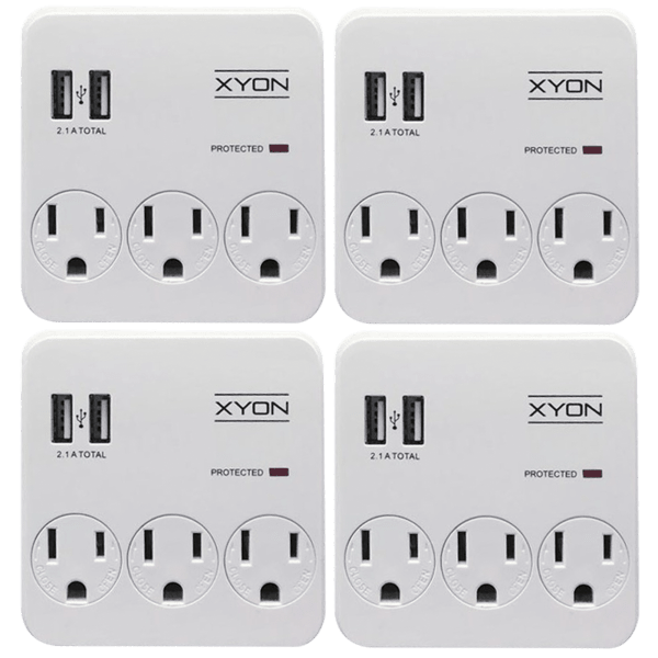 4-for-Tuesday: XYON Triple-Outlet Adapters with Surge & Safety Lock