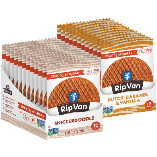 Rip Van Waffel 24-Pack (Snickerdoodle and Dutch Caramel)