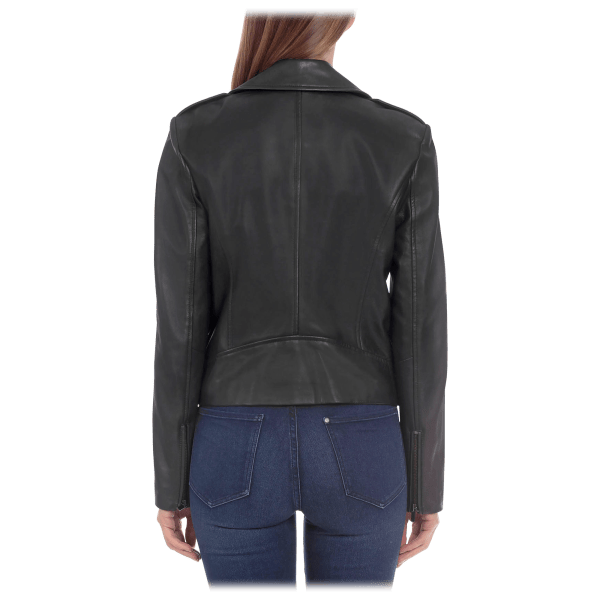 MorningSave: Badgley Mischka Lamb Leather Biker Jacket