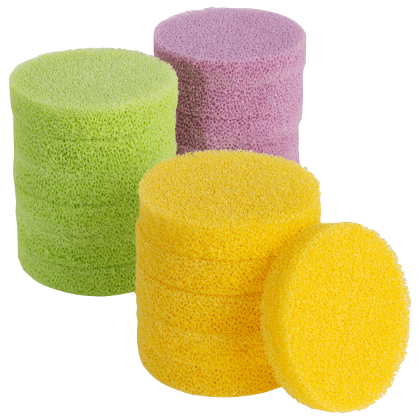 6 PACK SILICONE SPONGE SET. Scrubber Dish Washing Face clean
