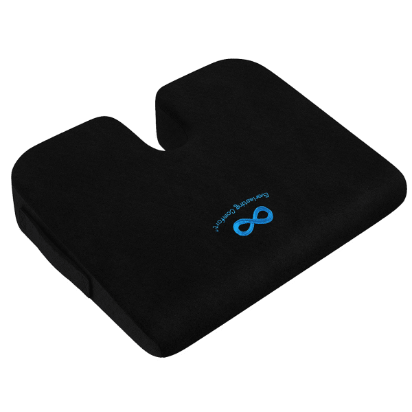 Everlasting Comfort Memory Foam Seat Cushion for Home and Car