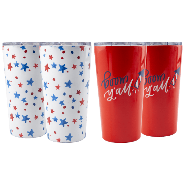 4-Pack: Cambridge 20oz Highball Stainless Steel Insulated Cups