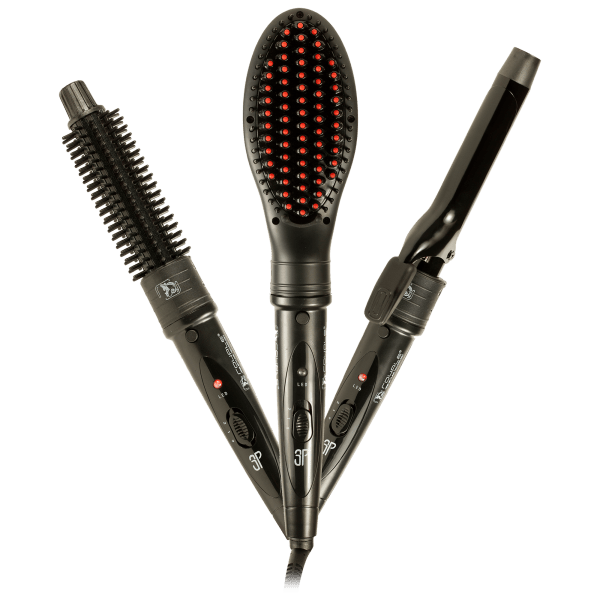 MorningSave Royale USA Deluxe 3in1 Heated Styling Brush, Comb, & Curler
