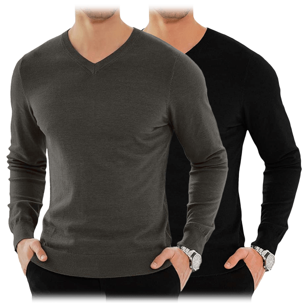 SideDeal: 2-Pack: Nextex Apparel Men’s V-Neck Pullover Sweater