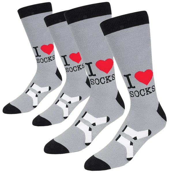 2-Pair of I Love Socks Socks