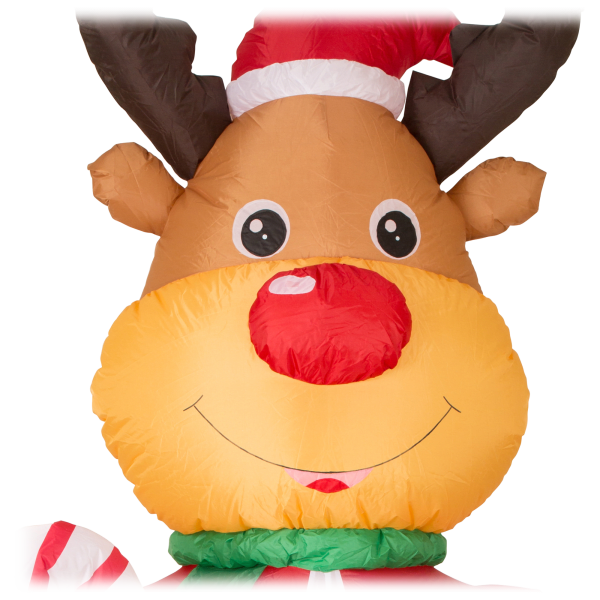 MorningSave: Glitzhome 8ft Lighted Inflatable Reindeer Decor