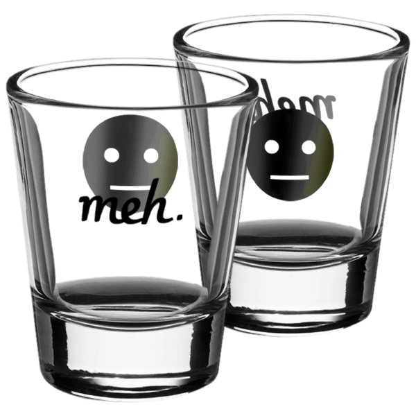 2-Pack: Meh Shot Glasses